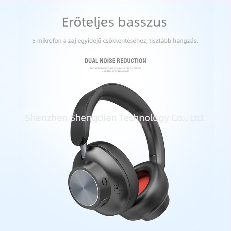 2024-es új ANC V5.3 Bluetooth fejhallgató, over-ear, diákok számára, hordozható zene