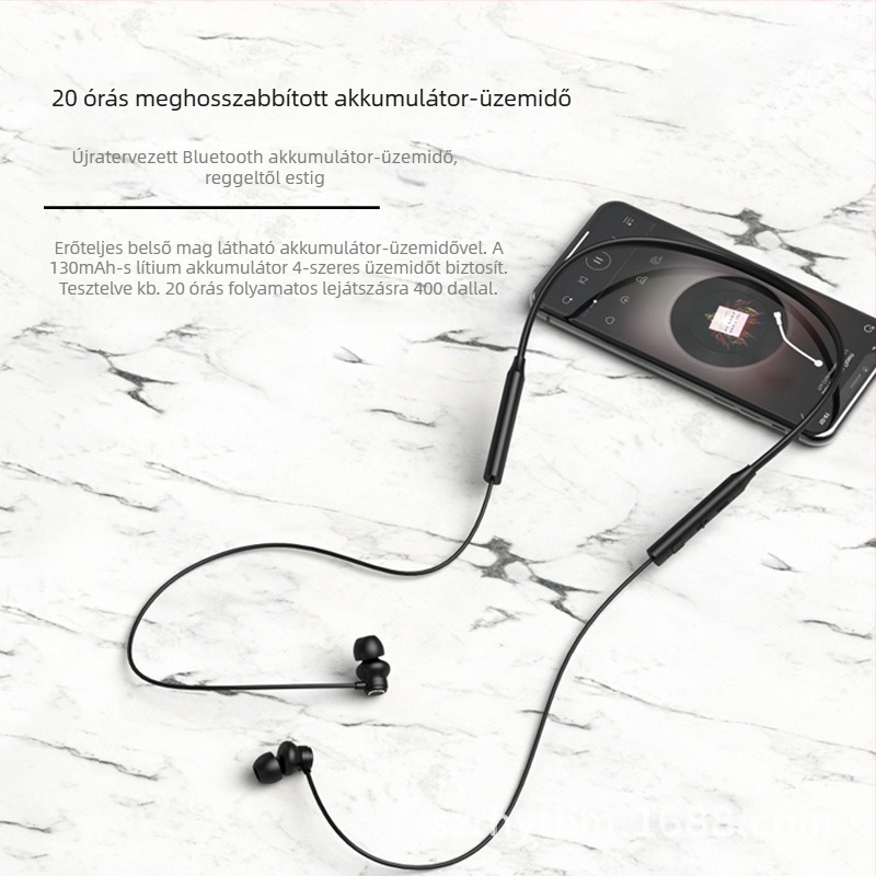 Új nyakba helyezett Bluetooth fülhallgató, hosszú üzemidővel, vezeték nélküli, in-ear kialítás, zajcsökkentés, sporthoz és különböző helyzetekhez