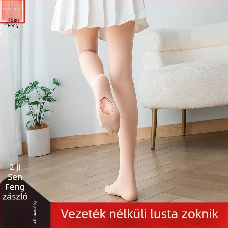 Slip-on zokni talpnyílással, tavasz-ősz, közepes vastagságú nylon harisnya, anti-snag, plusz méret