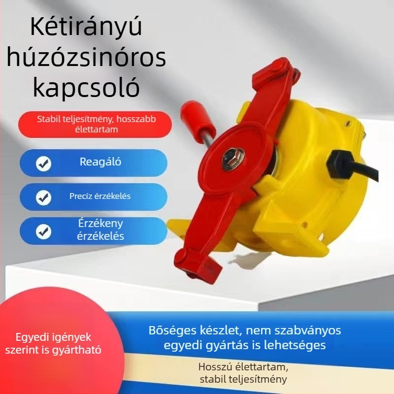 KLT2-II kétirányú húzókötélkapcsoló szalagos szállításhoz, HFKLT2-II/XLLS-II húzókötélkapcsoló, vészleállítás