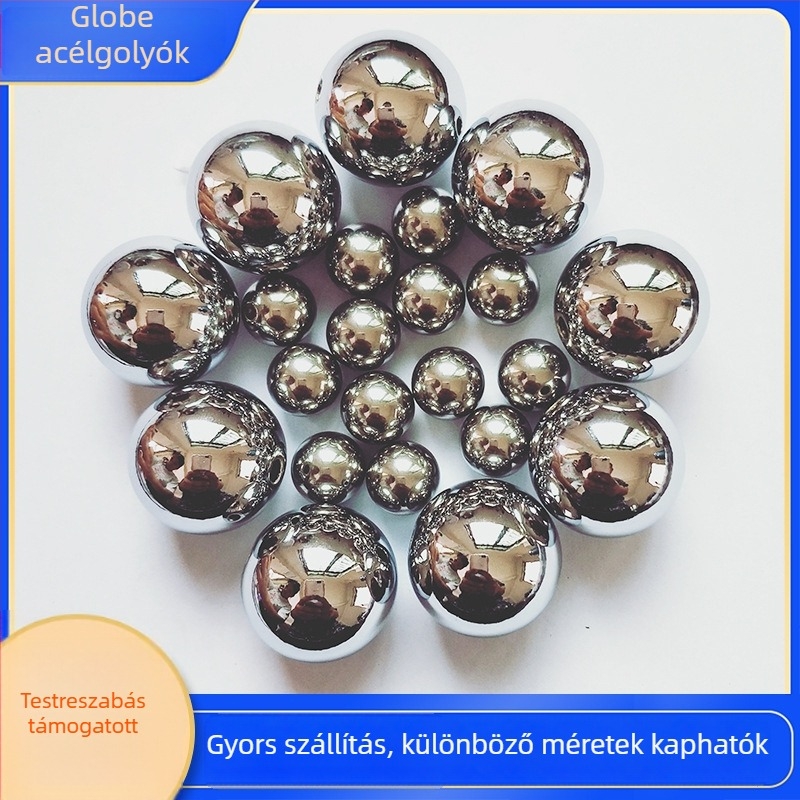 Polírozott szénacél golyók, szilárdak, 1,0–35 mm, gépi görgőkhöz