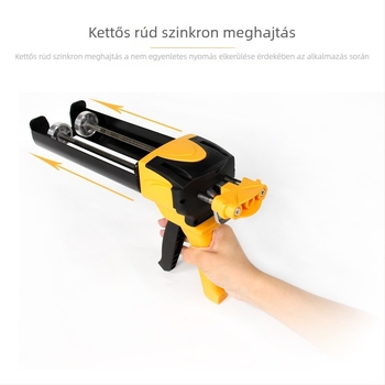 Kézi fugapisztoly kettős csővel, hidraulikus segédhajtással