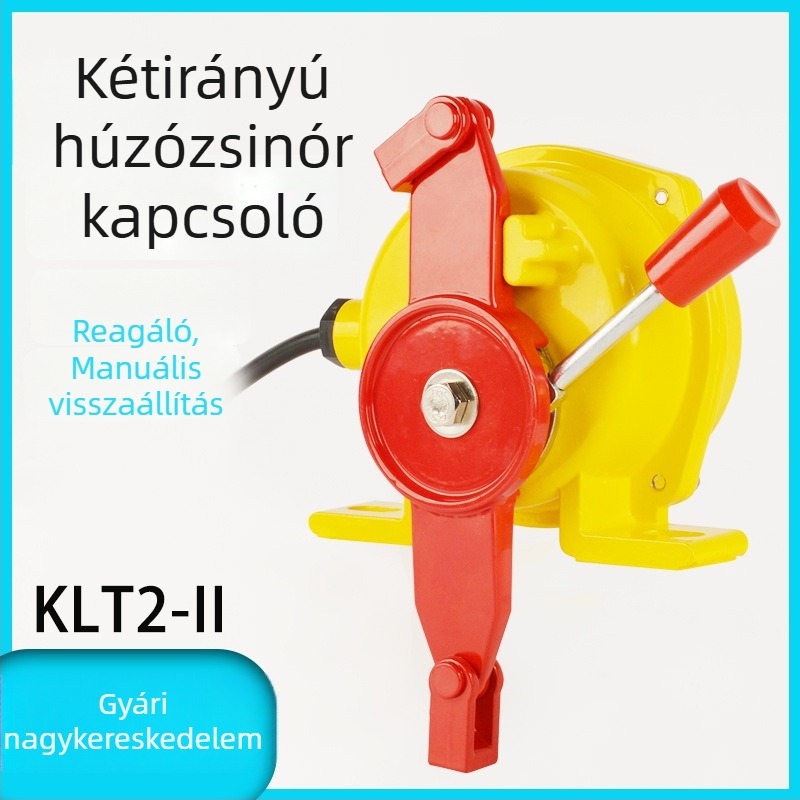 Kétirányú kötélhúzásos vészmegállító kapcsoló övszállítóhoz KLT2-II 2-2 BKLT2 HFKLT2-II XLLS-II