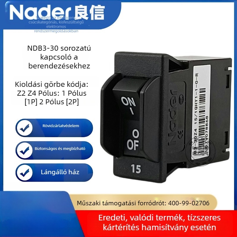 NDB3-+30/100A berendezéshez tartozó mini megszakító, 1P–4P, UL-tanúsított, DC/AC
