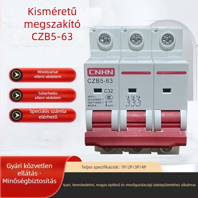 CZB5-63 miniatűr kismegszakító, 2P/3P sorozat, légköri kapcsoló védelmi funkcióval