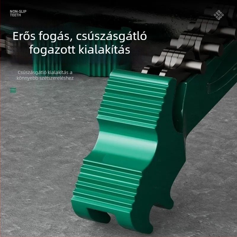 Autóipari szerszámkészlet: olajszűrő kulcs, lánckulcs, szíjkulcs, olajcsere és szétszerelés/összeszerelés eszközök.