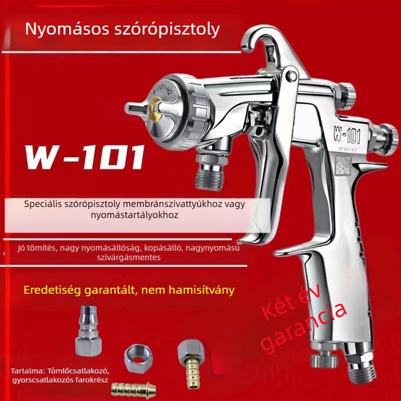 W-101 diafragma pumpa – magasnyomású spraypisztoly és nyomás alatti tartály, nagy felületekhez (bútorok, autók, farmer nadrágok)