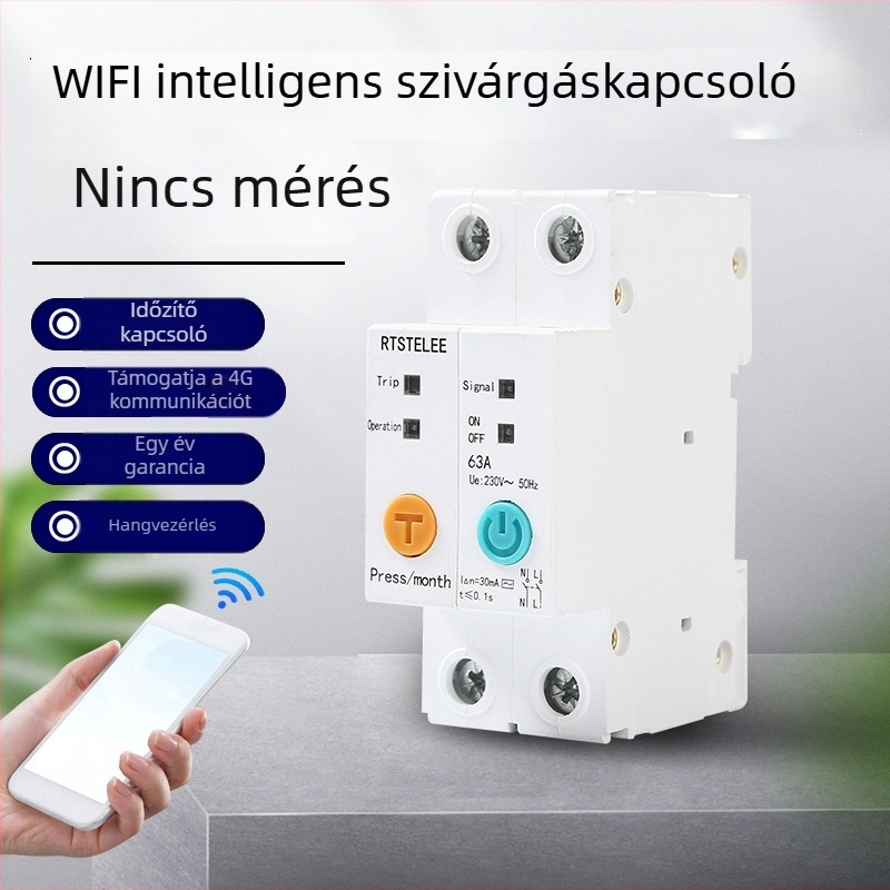 Testreszabható WiFi intelligens szivárgóáram-kiváltó megszakító távoli vezérléssel és automatikus újraindítással