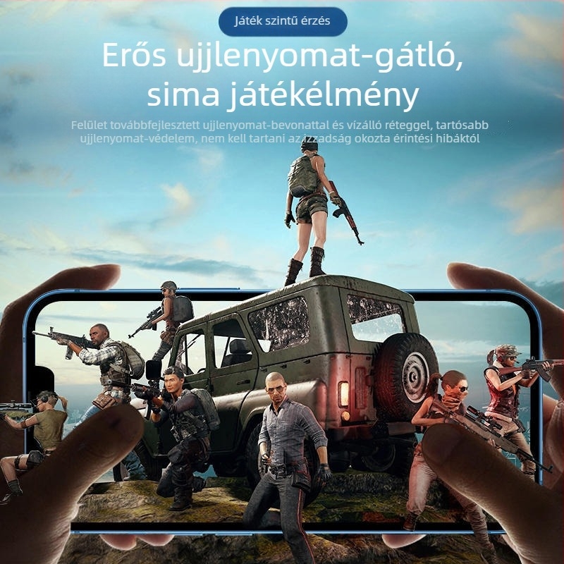 Gyémánt adatvédelmi képernyővédő iPhone 14 Pro Max – edzett üveg, anti‑peep, elülső képernyővédő