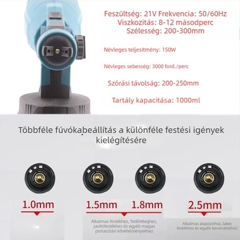 Kábeles akkumulátoros elektromos festékszóró, lítium akkumulátorral, nagy teljesítményű automata festékszóró falakhoz