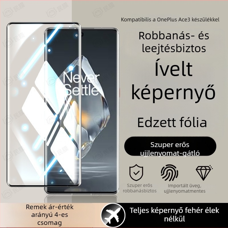 OnePlus Ace2/Ace3 Pro ívelt kijelzőhöz készült edzett üveg – Ultra-Clear Full Screen