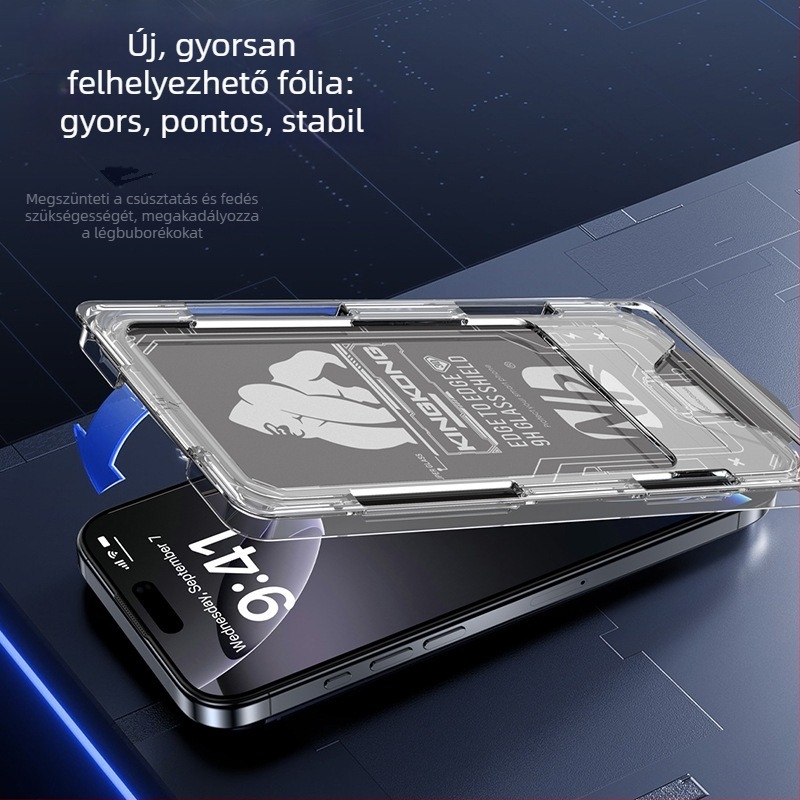 Gorilla edzett üveg kijelzővédő iPhone 16 Pro és iPhone 15 Pro számára - teljes képernyős magánéletvédelem