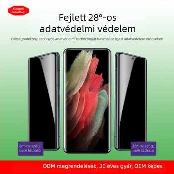 Samsung Galaxy S23 Ultra adatvédelmi képernyővédő — matt hidrogél fólia, teljes lefedés, rugalmas, önjavító