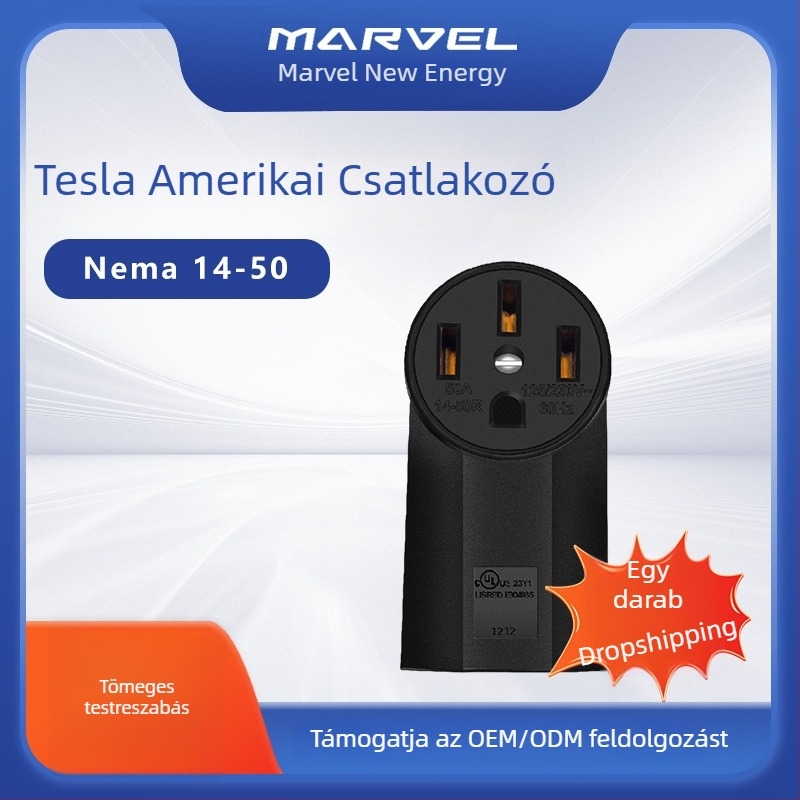Marvel NEMA 14-50 falra szerelt nagyteljesítményű aljzat, 50A, 250V, amerikai szabvány
