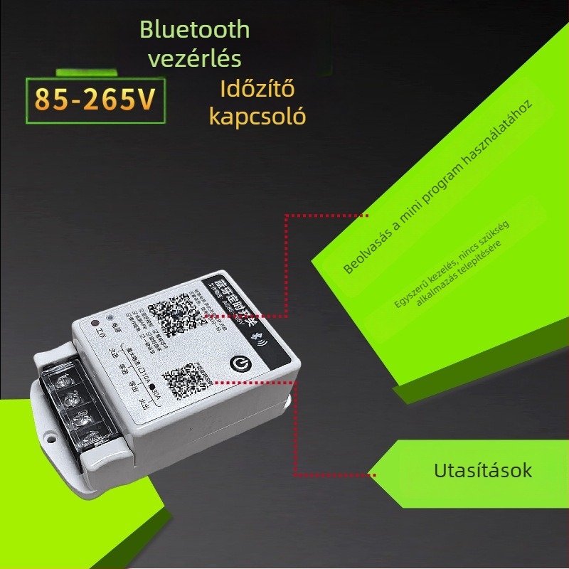 Bluetooth LED időzítő, intelligens időzítés, 30A egyfázisú kapcsoló, vezeték nélküli vezérlés, AC85-220V