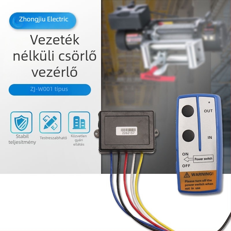 Húzóláda vezeték nélküli távirányítóval 12/24V ZJ-W001 ZJ-W002 Univerzális távirányító