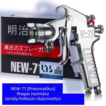 Meiji szórópisztoly kettős tartállyal, alacsony nyomású W71, magas atomizációjú alapozó bútorokhoz és autójavításhoz V3