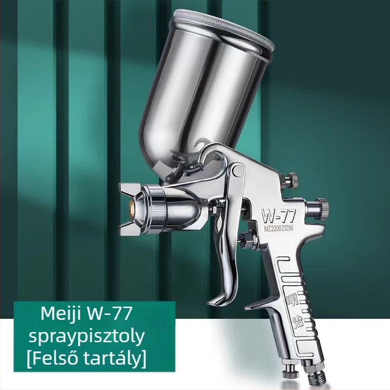 Meiji szórópisztoly kettős tartállyal, alacsony nyomású W71, magas atomizációjú alapozó bútorokhoz és autójavításhoz V3