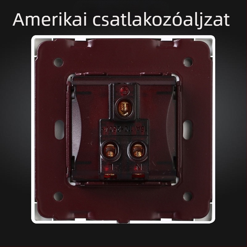 Amerikai szabványú 5-15R falicsatlakozó, 86-os panel, 110V, 15A