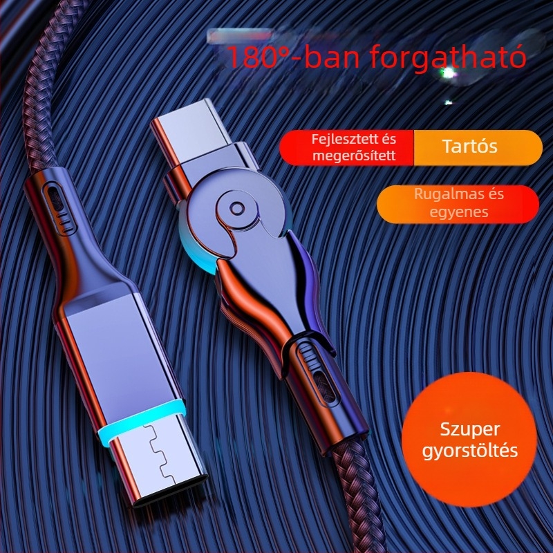 Két végű USB-C PD gyorstöltő adatkábel, kompatibilis iPhone 15, Huawei, Xiaomi laptop, iPad és okostelefonok számára