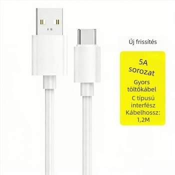 60W USB-C gyors töltésű adatkábel Huawei és Apple iPhone 17-hez, 5A, Type-C