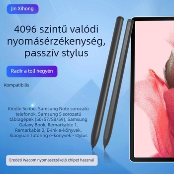 Passzív mágneses stylus nyomásérzékeléssel, töltés nélkül, kompatibilis tabletekkel és e-könyvolvasókkal