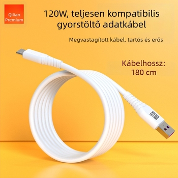 Android adatkábel, 1,8 m, TPE, Micro USB, kompatibil Xiaomi, Huawei és Honor telefonokkal, gyors töltés