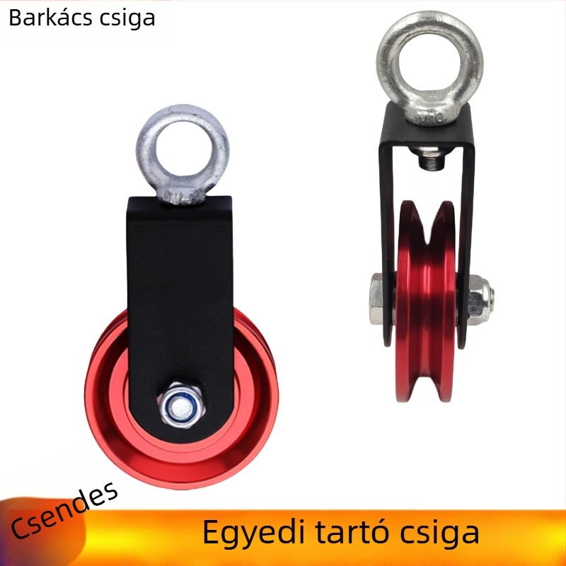 DIY fitnesz kiegészítő lat pulldown edző, teljesen acélból, csendes kézi görgővel és kötéllel