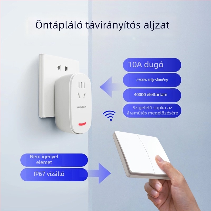 EBELONG vezeték nélküli kinetikus energia kapcsoló Shenghui Country Garden panellel, kábelek nélkül, távirányítóval, otthoni használatra, önenergia-termelő