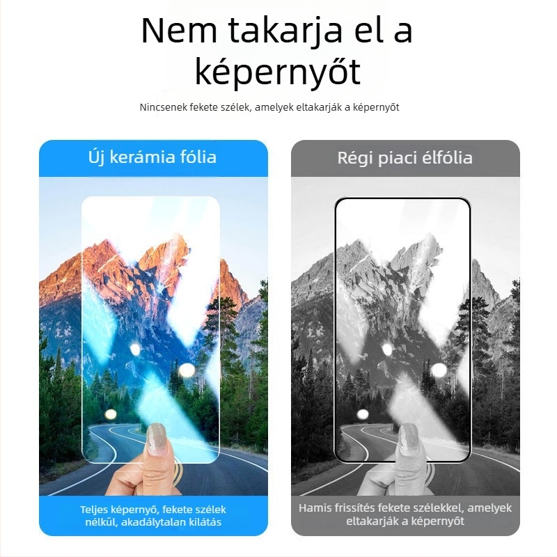OPPO Find X8 Pro Görbült kerámia kijelzővédő - Adatvédelmi tempered fólia X6 Pro, X7 Ultra, X5