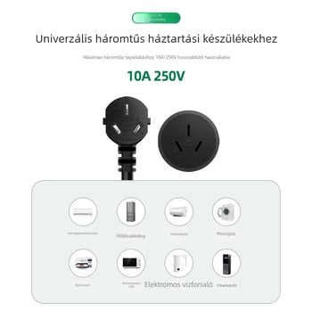 GB szabványú 3-pins férfi–női tápkábel, 10A, elektromos járművek töltéséhez hosszabbító kábel
