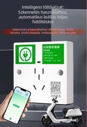 QR-kóddal ellátott elektromos jármű töltés, intelligens távoli töltőállomás, megosztott töltés kiadó lakásokhoz, Bluetooth-aljzat, gyors töltés