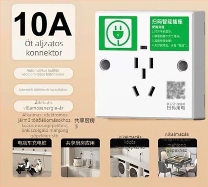 QR-kóddal ellátott elektromos jármű töltés, intelligens távoli töltőállomás, megosztott töltés kiadó lakásokhoz, Bluetooth-aljzat, gyors töltés