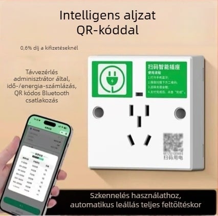 QR-kóddal ellátott elektromos jármű töltés, intelligens távoli töltőállomás, megosztott töltés kiadó lakásokhoz, Bluetooth-aljzat, gyors töltés