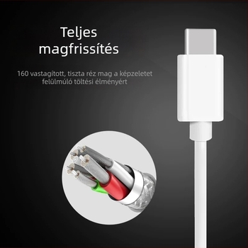 Laputo USB-A–USB-C töltőkábel, 40W gyors töltés, Huawei, Vivo és Android telefonok és táblagépek számára, hossz 1-2 m