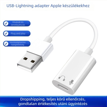 Lightning–USB audió adapter Apple fülhallgatókhoz – MacBook-kompatibilis