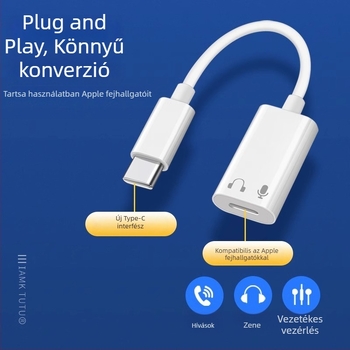 Lightning–USB audió adapter Apple fülhallgatókhoz – MacBook-kompatibilis