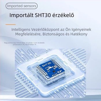 Hőmérséklet- és páratartalom-szabályozó konnektor, párásítás és párátlanítás, távoli vezérlés mobilalkalmazással, nagy teljesítmény