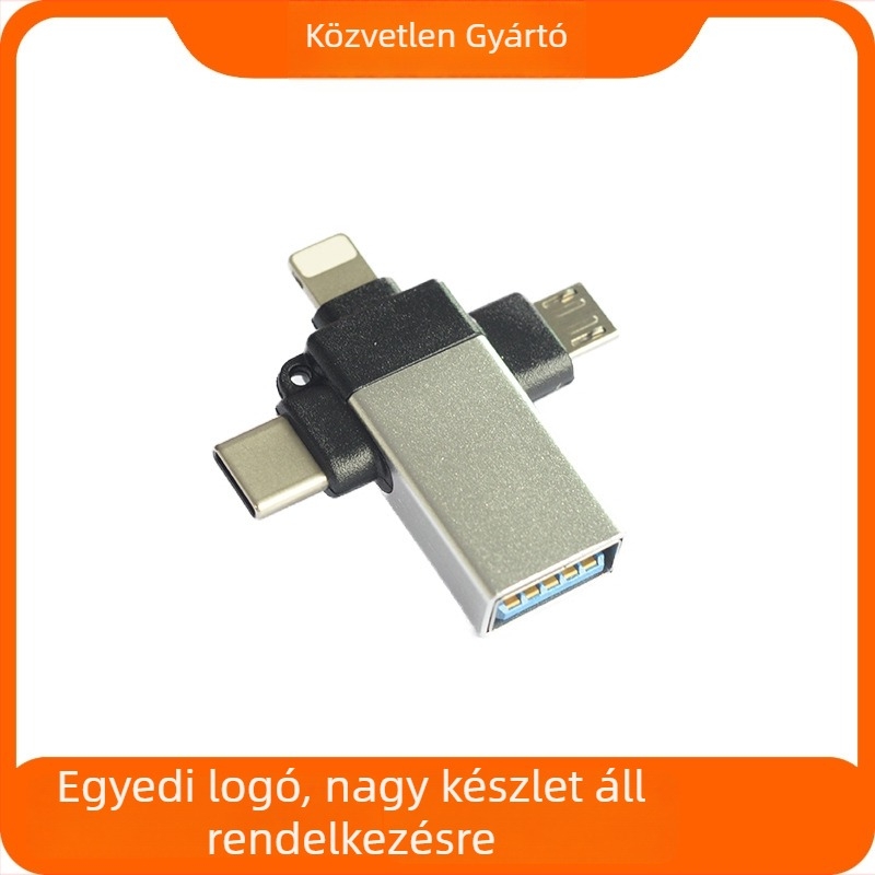 OTG Type-C USB 3.0 adapter Android és iPhone készülékekhez – USB pendrive konverter gyors adatok átviteléhez