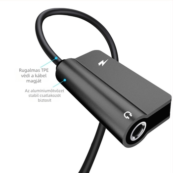 L14T USB-C–3,5 mm két-az-egyben adapterkábel Xiaomi Mi 6 fejhallgatókhoz