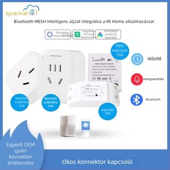 Intelligens aljzatkapcsoló csatlakoztatva a Mi Home XiaoAi Bluetooth Mesh átjáróhoz a MIN 16A-es kapcsoló vezérléséhez