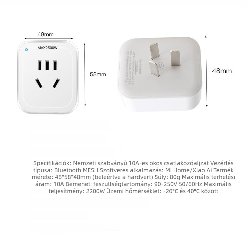Intelligens aljzatkapcsoló csatlakoztatva a Mi Home XiaoAi Bluetooth Mesh átjáróhoz a MIN 16A-es kapcsoló vezérléséhez
