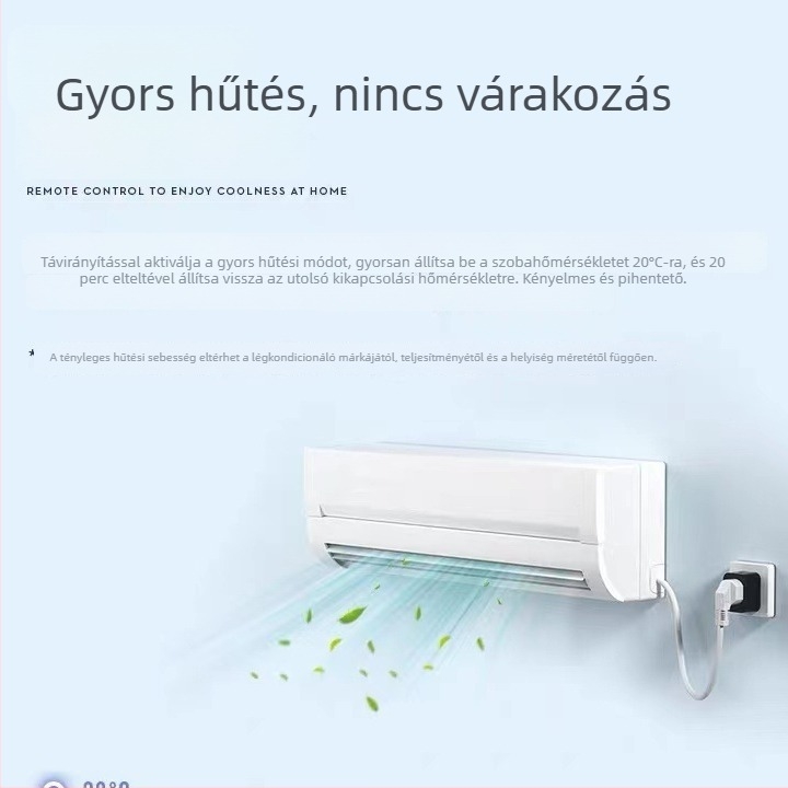 Tuya App okos klímaberendezéshez való dugalj Wi‑Fi távoli hőmérséklet-szabályozással és energiafogyasztási statisztikákkal, 16A Xiaodu hangszóró