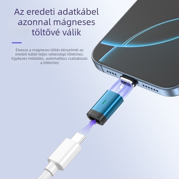 USB-C mágneses adapter, 240W Type-C adat- és töltésátalakító, női adapter