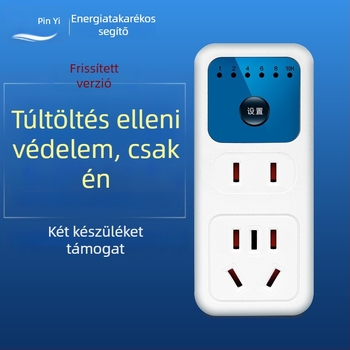 Pinyi intelligens visszaszámláló időzítő aljzat, automatikus kikapcsolással, 7 csatlakozóval telefon töltéséhez