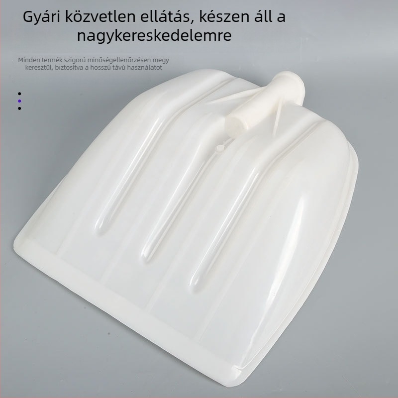 Műanyag gabona-lapát négyszögletes fejjel, vastított és megerősített, mezőgazdasági eszköz gabonára és takarmányra