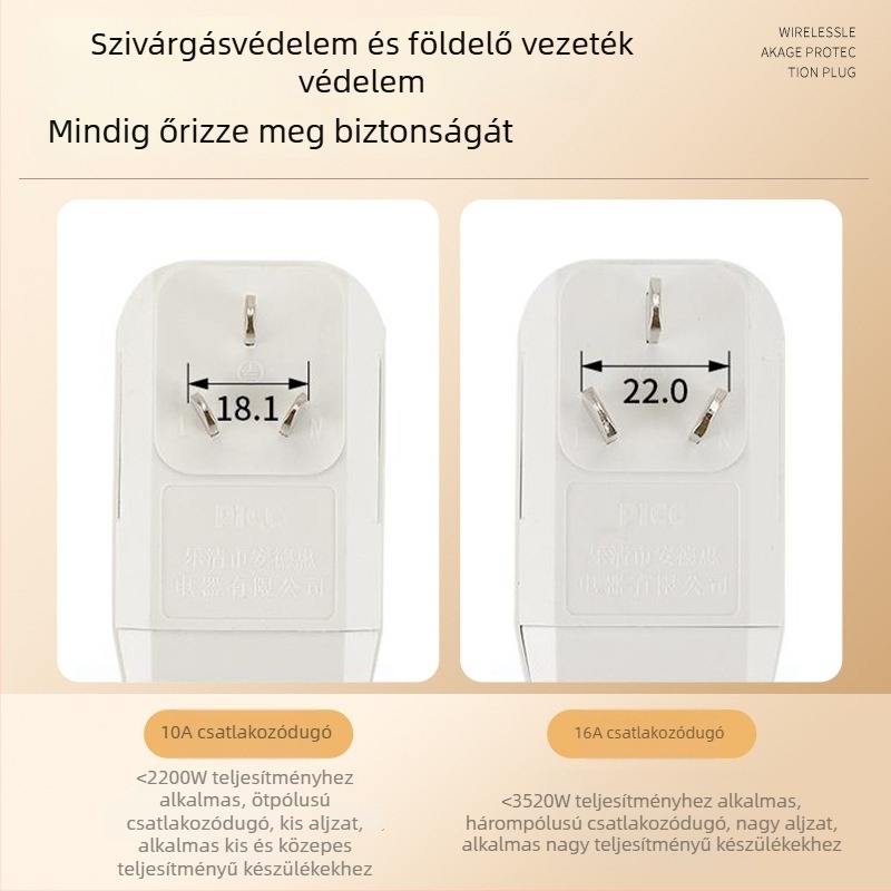 Vezeték nélküli szivárgásvédő dugó melegítőhöz és intelligens vécéhez, KP testreszabott modell