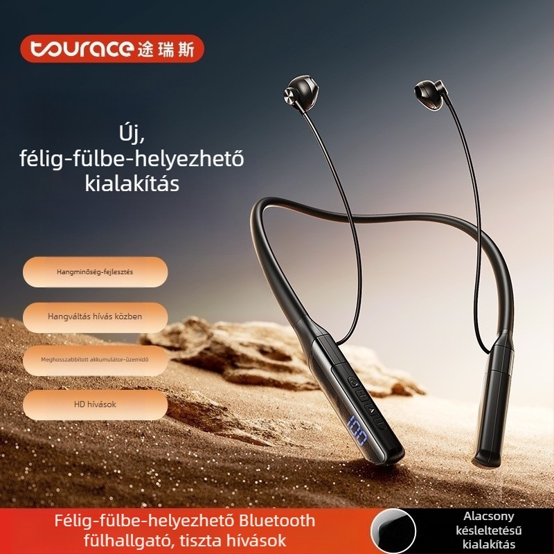 Vezeték nélküli zajszűrős Bluetooth nyakpántos fejhallgató, többfunkciós intelligens gaming és futó fülhallgató