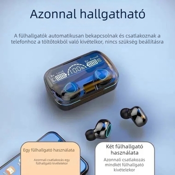 M10 játékos Bluetooth fülhallgató, in-ear kialakítás, zajcsökkentés, hosszú akkumulátor-üzemidő, esports