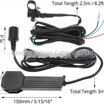 3-pontos csörlő távirányító dugó, 12V, ATV/UTV, 9 láb kábel, vízálló